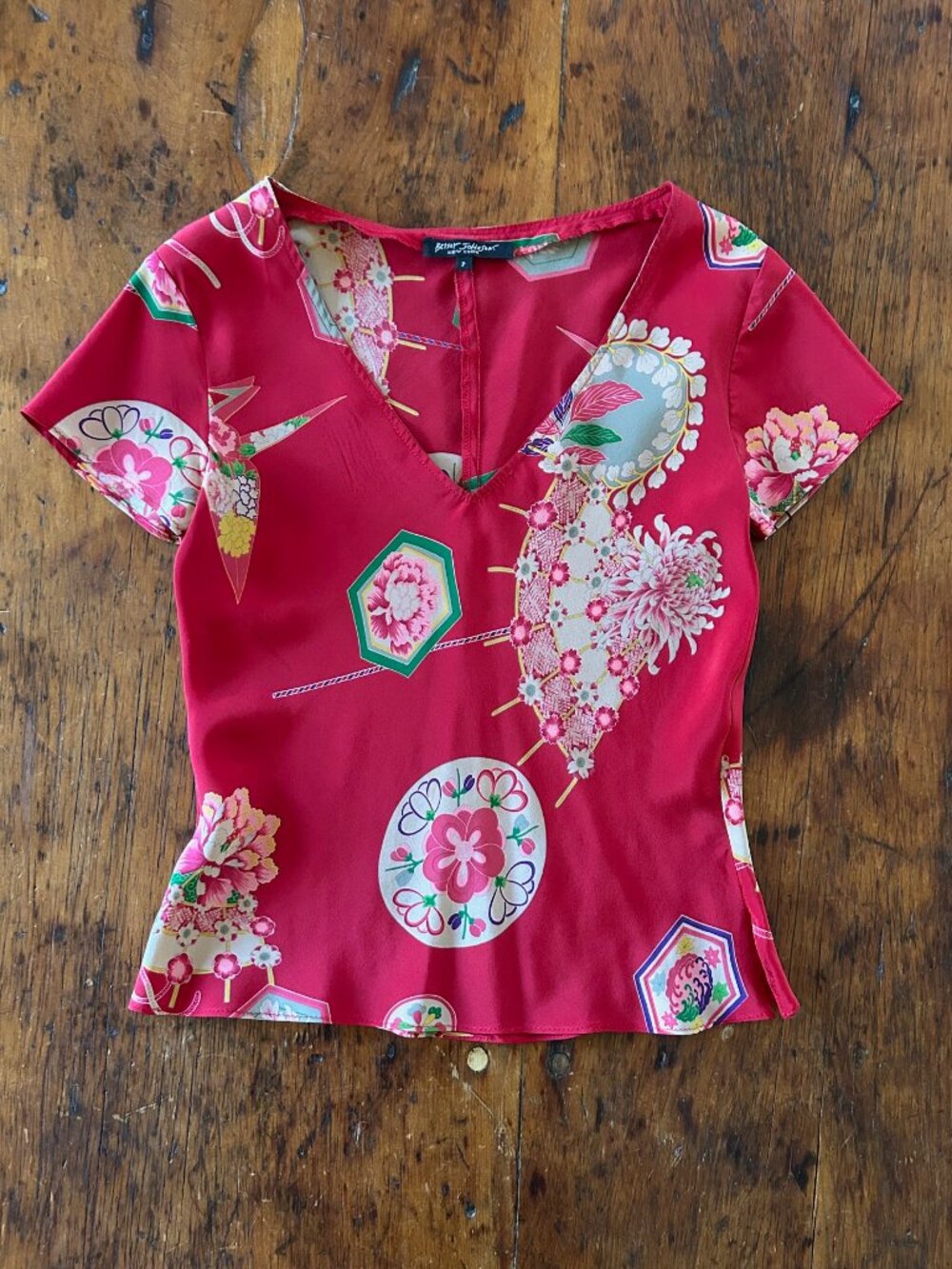 Vintage Betsey Johnson New York Silk Top